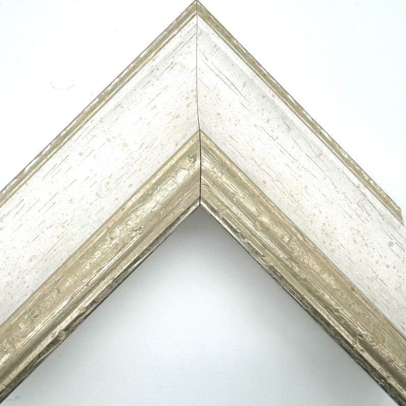 Cornice da tela  oro macchina  bianco-argento  art. 006A0039A