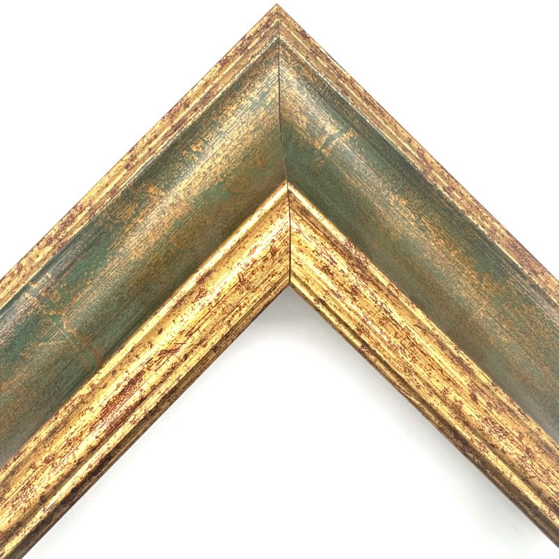 Cornice da tela  pellicola  verde-oro  art. 006F44H