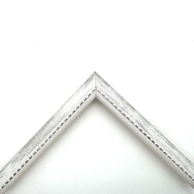 Cornice colorato pellicola pastellato bianco-argento art. 050AB777