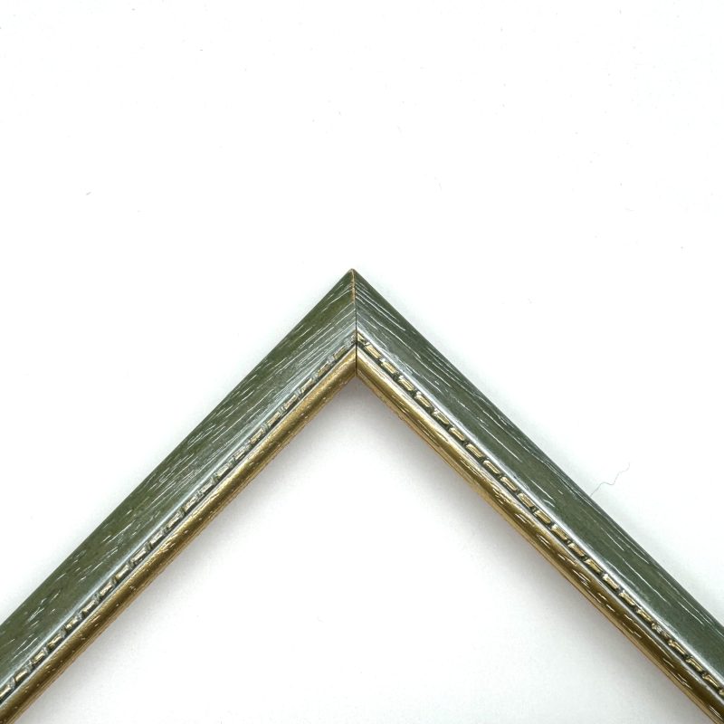 Cornice colorato oro macchina pastellato verde art. 050AVERDE2CE