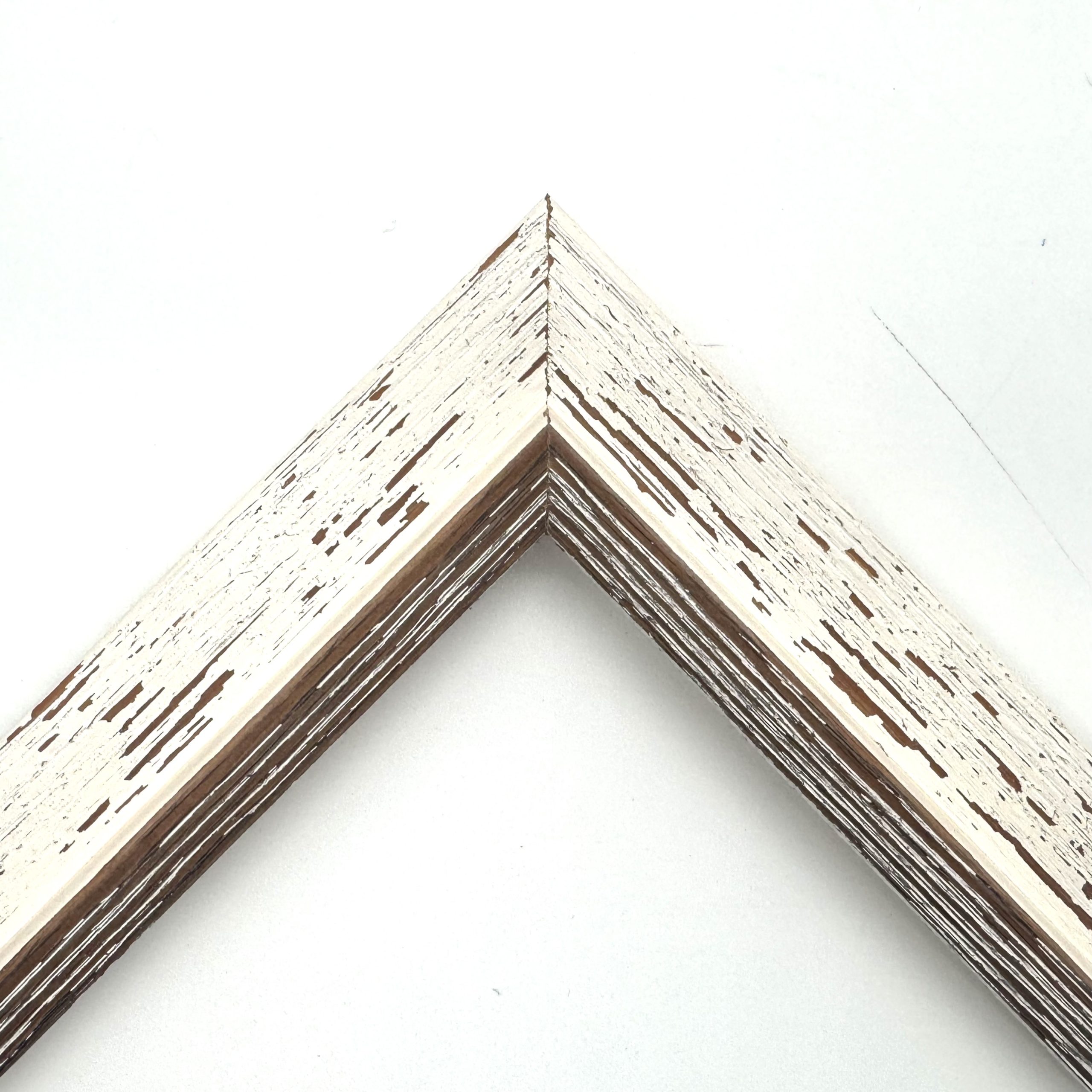 White-brown shabby scratched mouldings art. 223RFB623