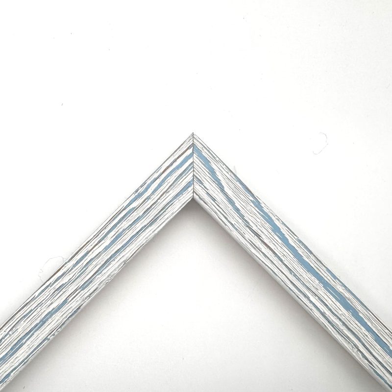 Cornice piatta colorato graffiata celeste art. 28FB765GR