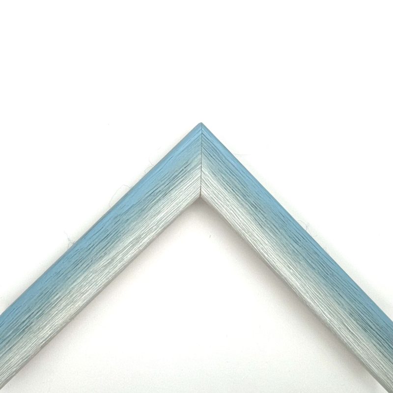 Cornice graffiata bicolore bianco-celeste art. 30RSACWGR