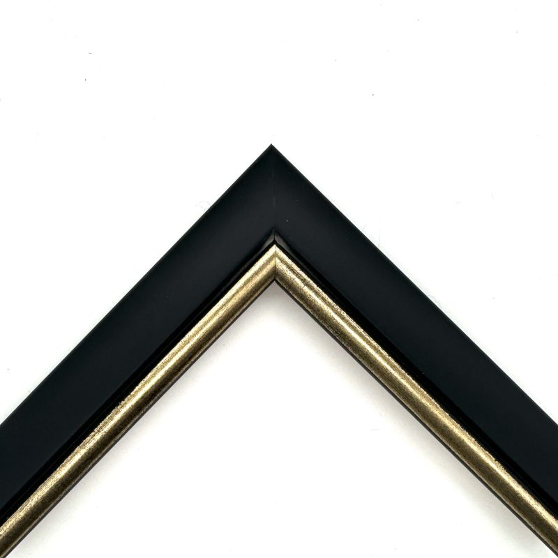 Cornice laccato opaco filo oro nero-oro art. 396RF22GS