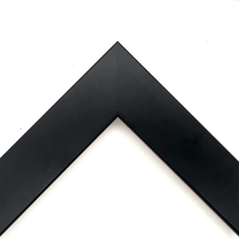 Cornice piatta laccato opaco nero art. 40RA22OP