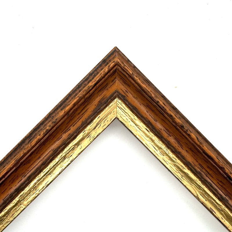 Cornice sagomata oro macchina noce-filo-oro art. 5281022AP