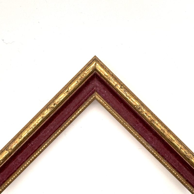 Cornice oro macchina pastellato rosso-oro art. 549332