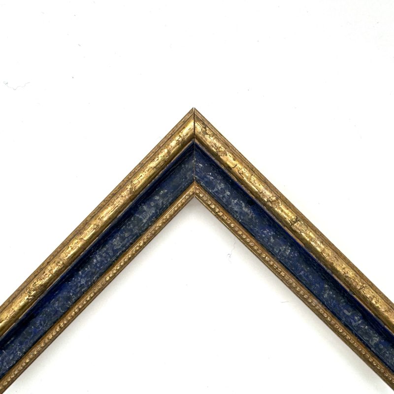 Cornice oro macchina pastellato blu-oro art. 549552