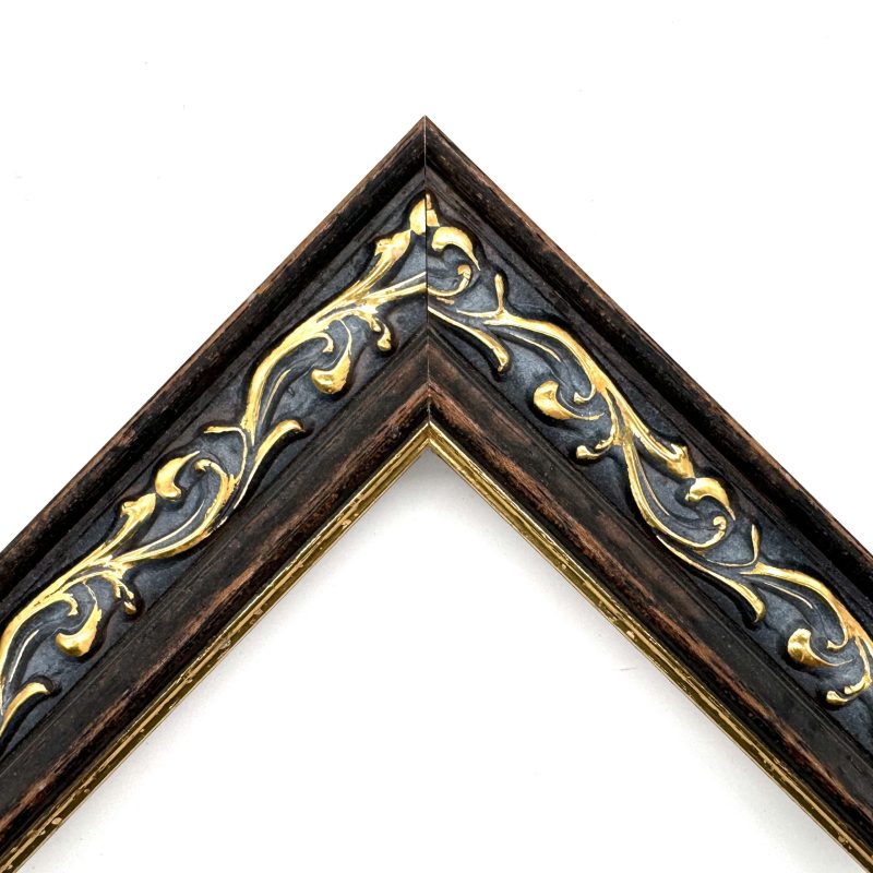 Cornice oro macchina pastellato noce art. 558PA132