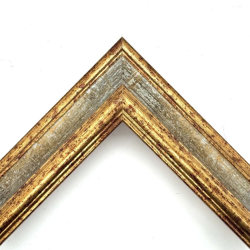 Cornice da tela  pellicola  avorio-oro  art. 8247FAVH