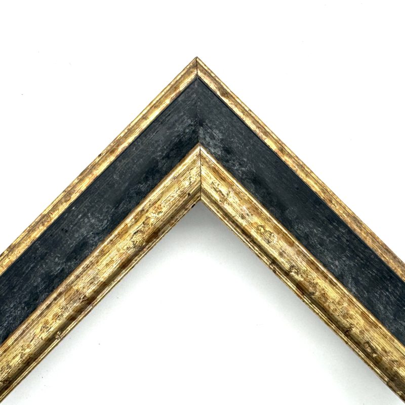 Cornice da tela oro macchina martellata nero-oro art. ECA00222