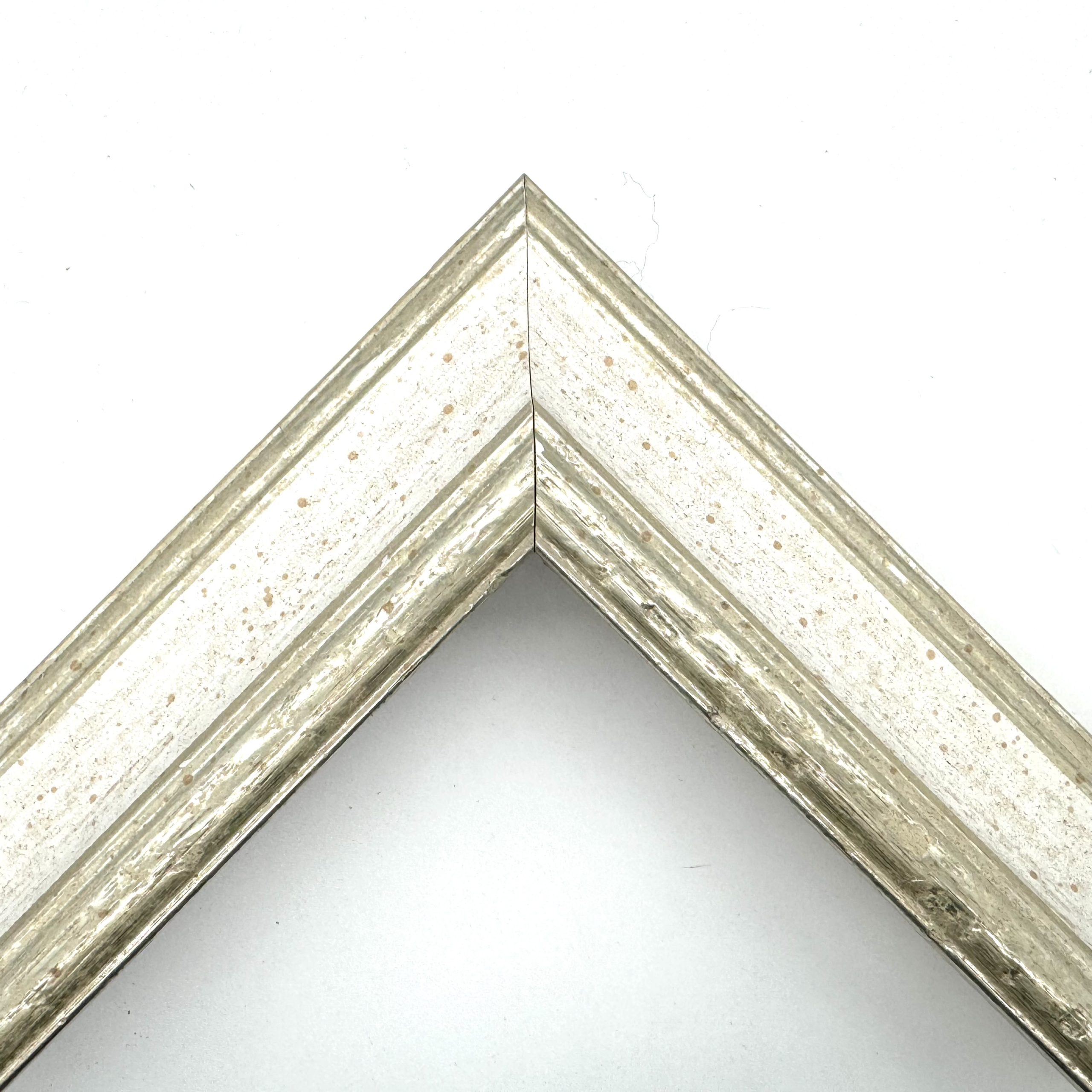 Cornice da tela oro macchina martellata bianco-argento art. ECA0039A