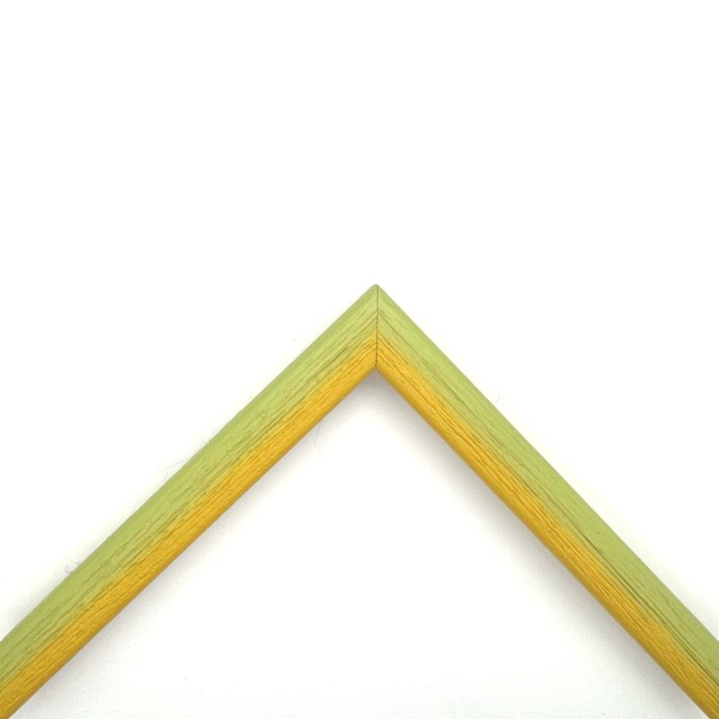 Cornice  graffiata colorato verde-giallo  art. TONDAVGGR