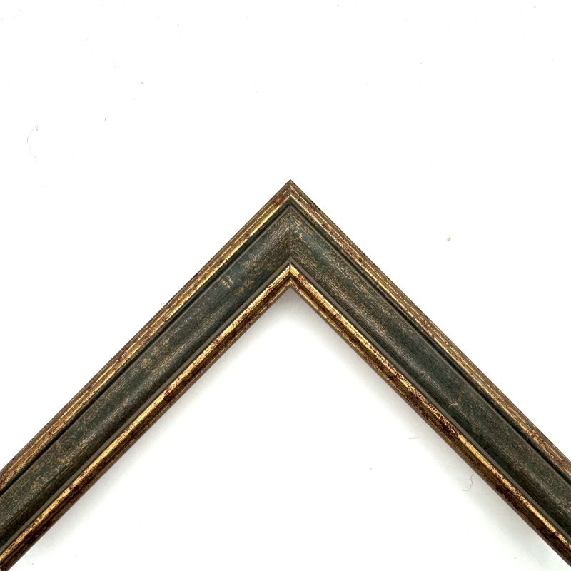 Cornice oro macchina verde-oro art. 1049F44H