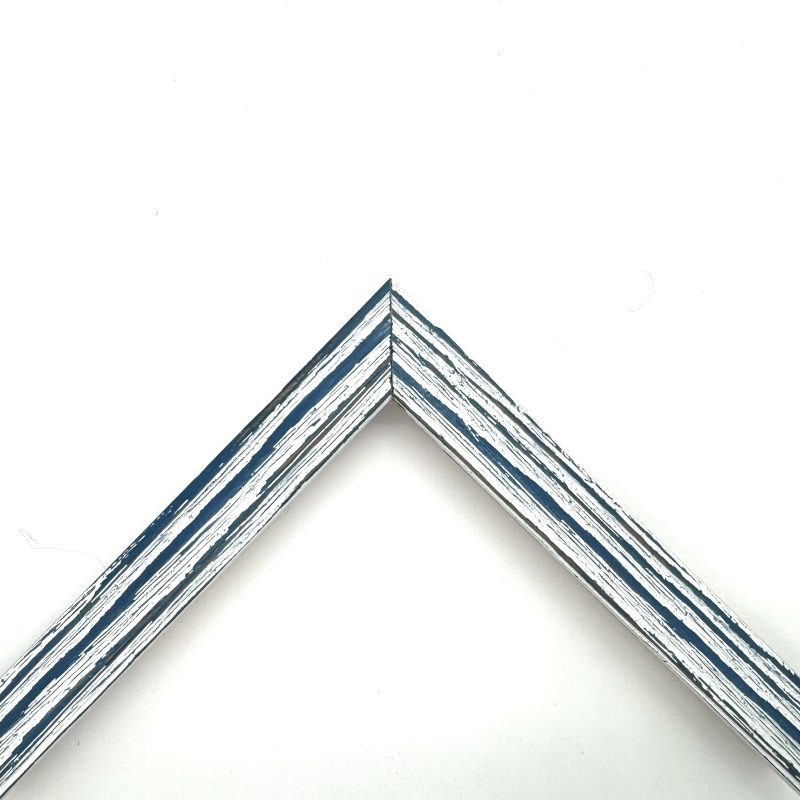 Cornice piatta colorato graffiata  blu  art. 28FB768GR