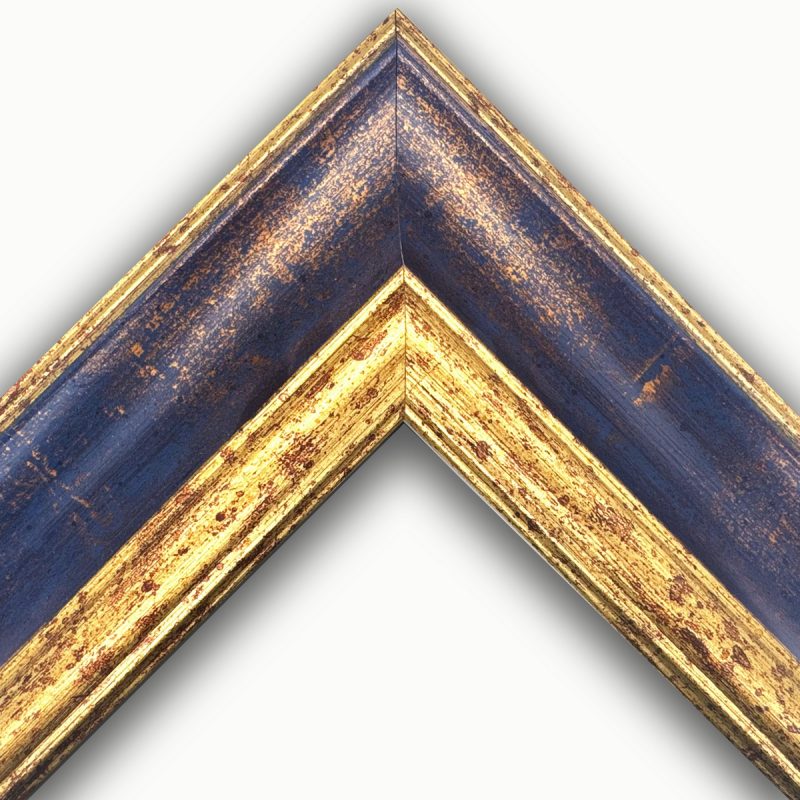 Cornice da tela  pellicola  blu-oro  art. 006F155H