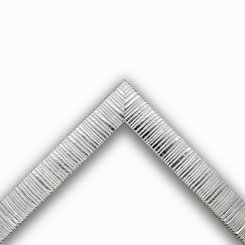 Cornice pellicola stampata bianco-argento art. 427STA39ARG