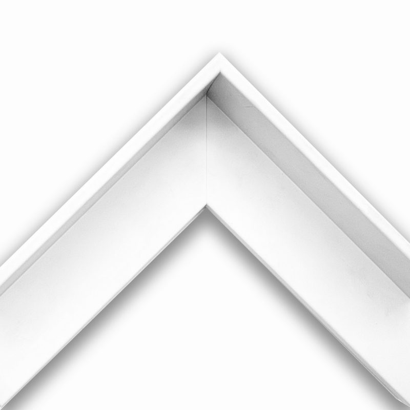 Cornice a cassetta americana laccato opaco bianco art. 547F39OP