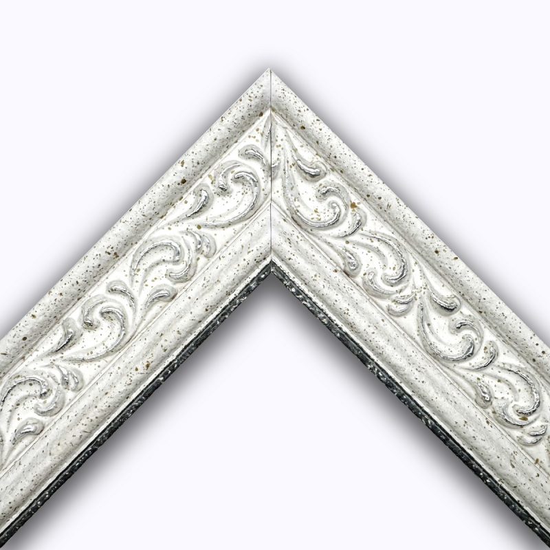 Cornice oro macchina pastellato bianco art. 558PA339A