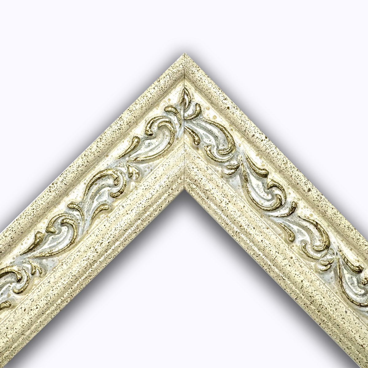 Cornice oro macchina pastellato bianco art. 558PA39N