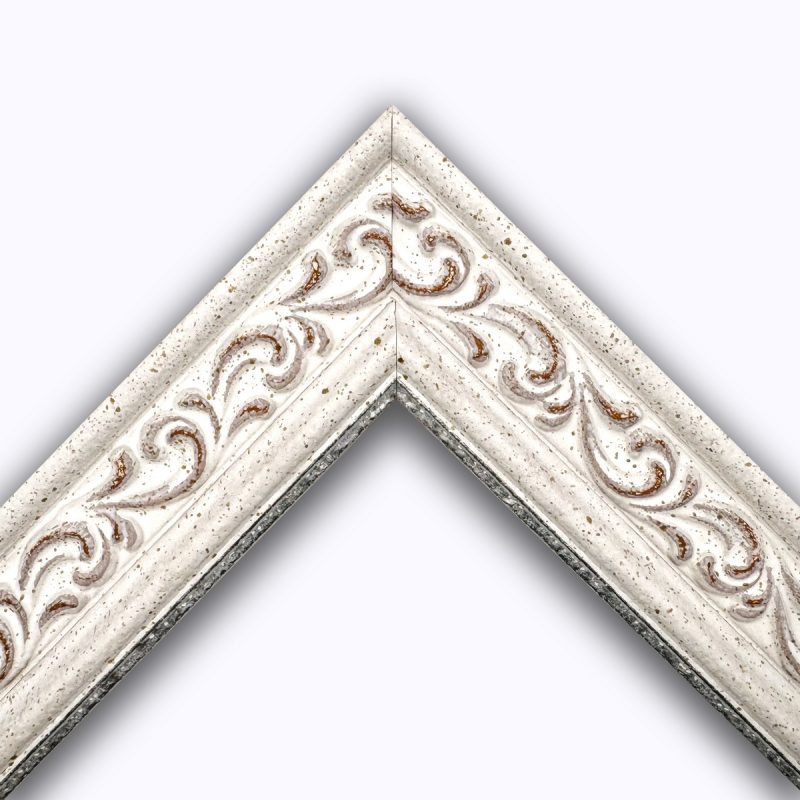 Cornice oro macchina pastellato bianco art. 558PA39NOCEA