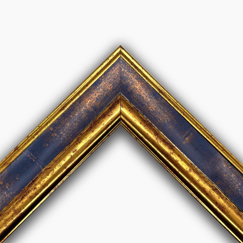 Cornice da tela pellicola blu-oro art. 651F155H