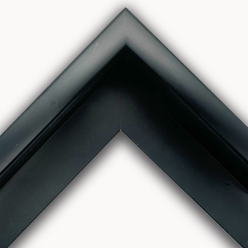 Cornice a cassetta americana  laccato opaco  nero  art. 811M22OP